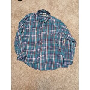 Rare VTG SEARS ROEBUCK & CO Checkered Plaid Casual Button Front Shirt 80s  XXL T
